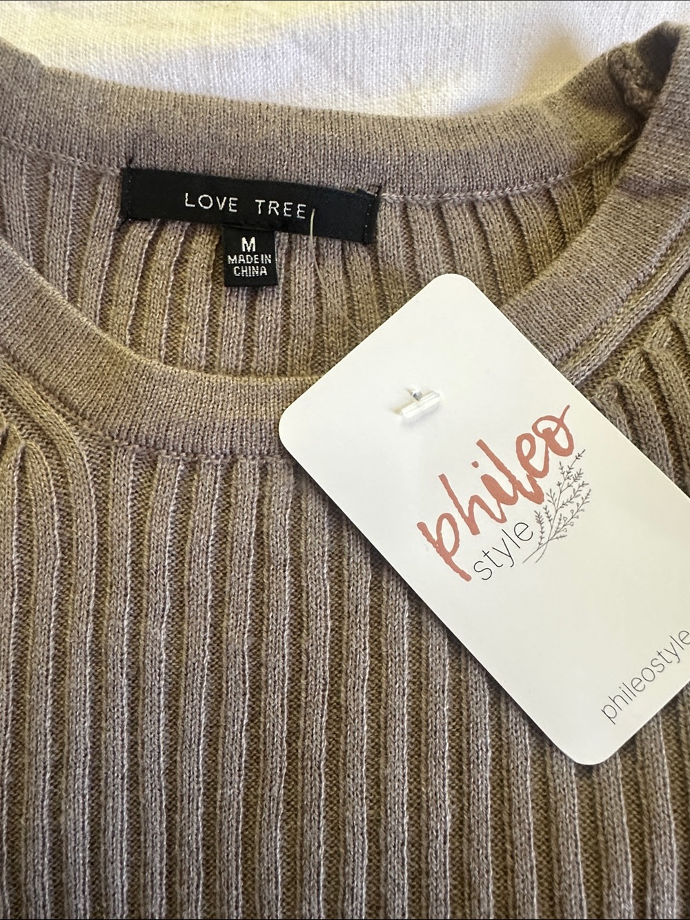 Love Tree Ribbed Crewneck Sweater - Picture 2 of 3